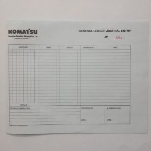 General Ledger Journal Entry - Nambia