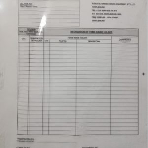 Delivery Note Books Namibia Mining
